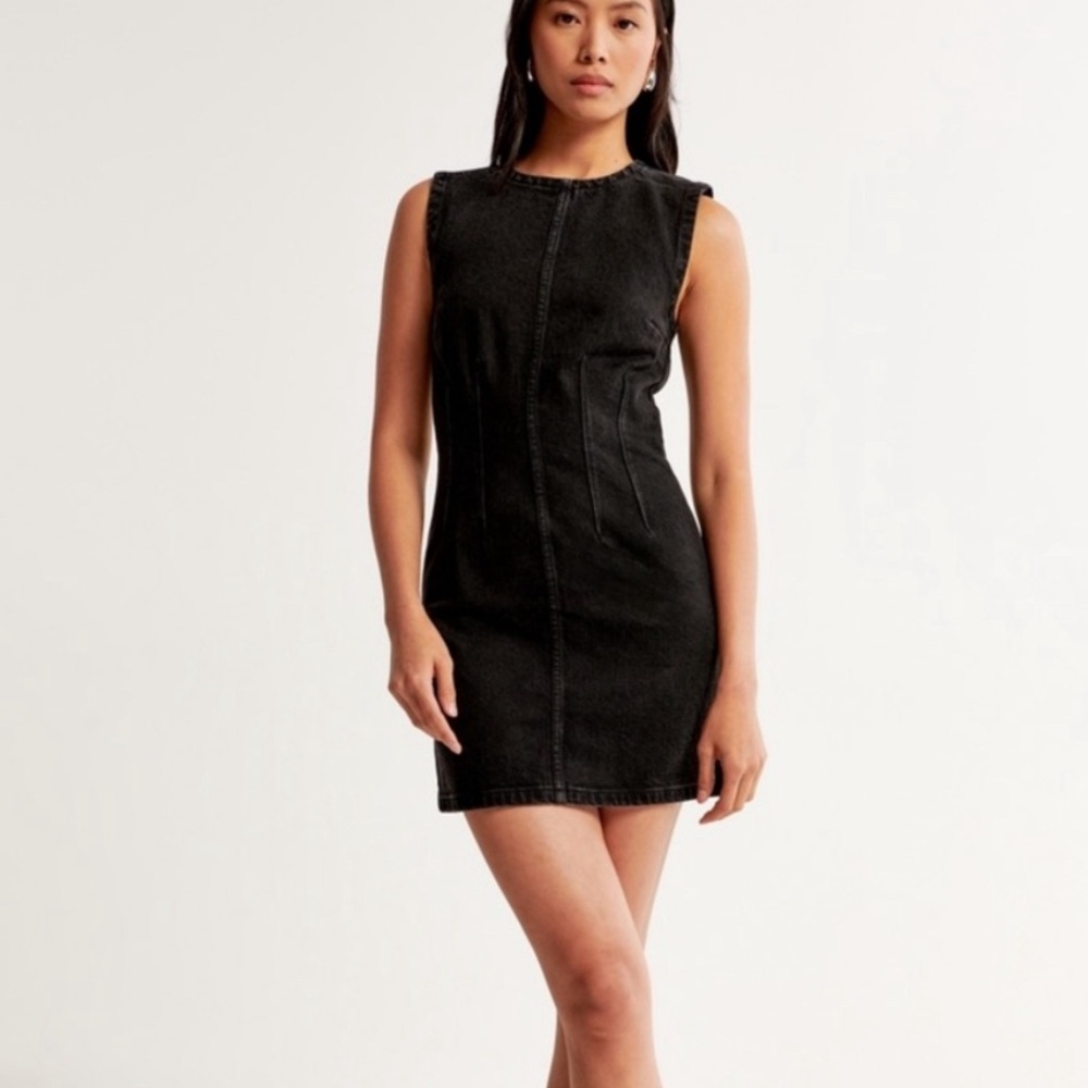 Abercrombie & Fitch Black Denim dress size small